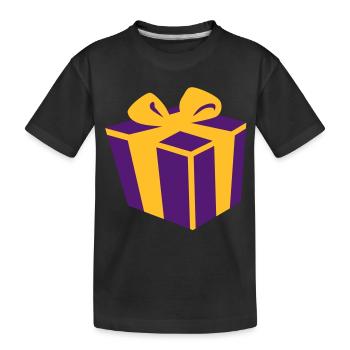 Geschenk - Kinder Premium Bio T-Shirt - Schwarz - Vorne