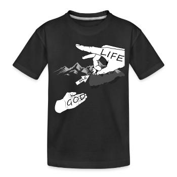 Dieu Religion Faith Life Sauvegarder le cadeau de la main - T-shirt bio Premium Enfant - noir - Devant