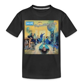 Manchester City parody - Definitely City - Kids' Premium Organic T-Shirt - black - Front