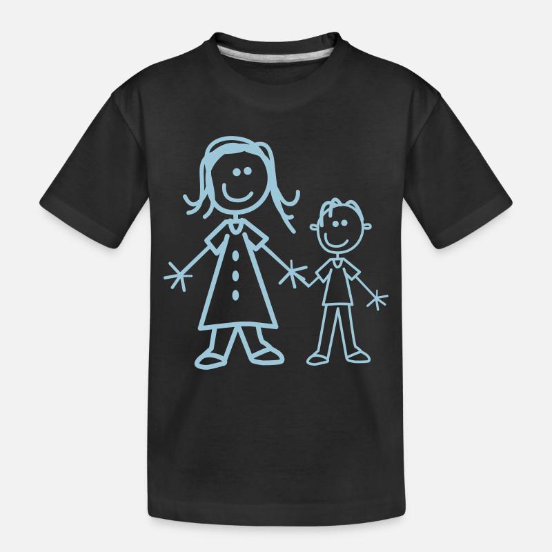 Große Schwester - Kinder Premium Bio T-Shirt - Schwarz