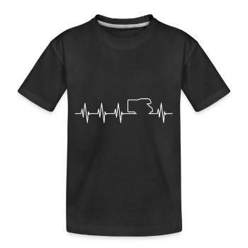 Wohnmobil Herzlinie, I love Vanlife - Kinder Premium Bio T-Shirt - Schwarz - Vorne