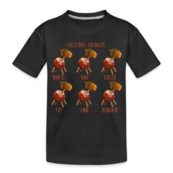 chestnut_animals_10_201602 - Kinder Premium Bio T-Shirt - Schwarz - Vorne