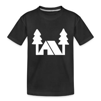Camping Gift Camping Nature Camping Holiday Tent - Kids' Premium Organic T-Shirt - black - Front