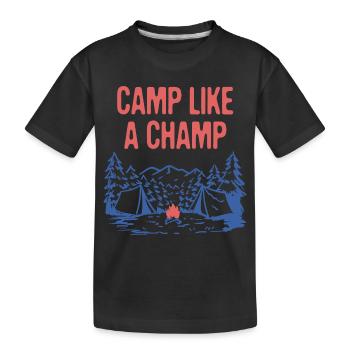 Camp Like a Champ Summer Camping Tropical Camper - Kinder Premium Bio T-Shirt - Schwarz - Vorne