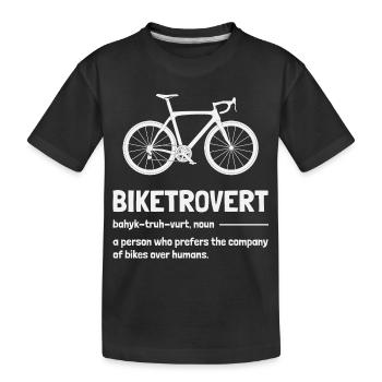 Biketrovert Lustige Phrasen Fahrrad und Radfahren - Kinder Premium Bio T-Shirt - Schwarz - Vorne