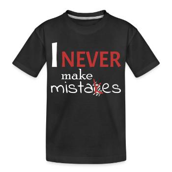 Ich liege nie falsch - Kinder Premium Bio T-Shirt - Schwarz - Vorne