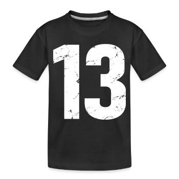 Cooles Geschenk zum 13. Geburtstag von 13 - 13 Jahren - Kinder Premium Bio T-Shirt - Schwarz - Vorne