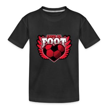FOLLE DE FOOT ! - T-shirt bio Premium Enfant - noir - Devant