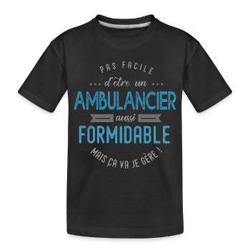 Ambulancier formidable - T-shirt bio Premium Enfant - noir - Devant