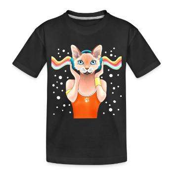Fun music chat - Kids' Premium Organic T-Shirt - black - Front
