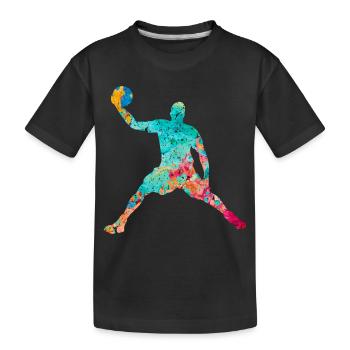 Basketball Player - Pop Art - Kids' Premium Organic T-Shirt - black - Front