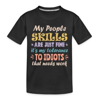 Mes compétences sociales vont bien - T-shirt bio Premium Enfant - noir - Devant