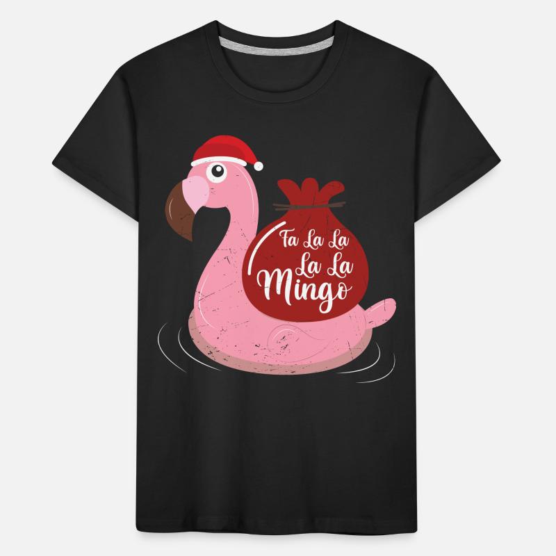 Flamingo Design Lustige Weihnachtspullover Kinder Premium Bio T-Shirt