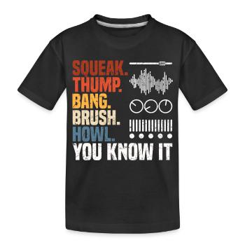 Tontechniker Geschenke | Toningenieur Deejay DJ - Kinder Premium Bio T-Shirt - Schwarz - Vorne