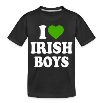 i love irish boys - Kinder Premium Bio T-Shirt - Schwarz - Vorne