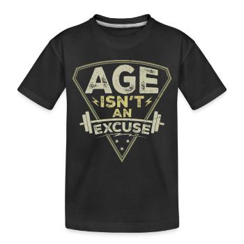 Alter ist keine Ausrede Workout Fitness Gym - Kinder Premium Bio T-Shirt - Schwarz - Vorne