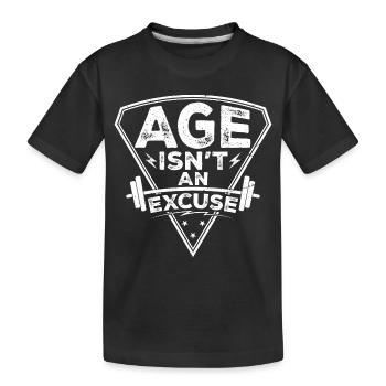 Alter ist keine Ausrede Workout Fitness Gym - Kinder Premium Bio T-Shirt - Schwarz - Vorne