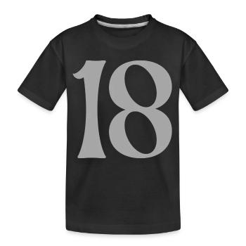 18 - Kinder Premium Bio T-Shirt - Schwarz - Vorne