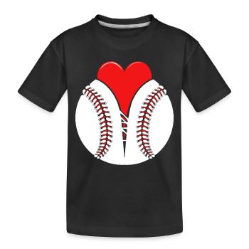 Le baseball que j’aime - T-shirt bio Premium Enfant - noir - Devant