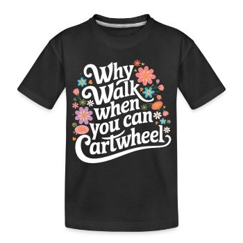 Turnen Turner Gymnastik - Kinder Premium Bio T-Shirt - Schwarz - Vorne