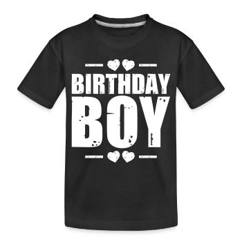 Geburtstags Junge Spruch - Kinder Premium Bio T-Shirt - Schwarz - Vorne