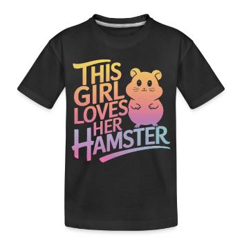 Hamster - Kinder Premium Bio T-Shirt - Schwarz - Vorne