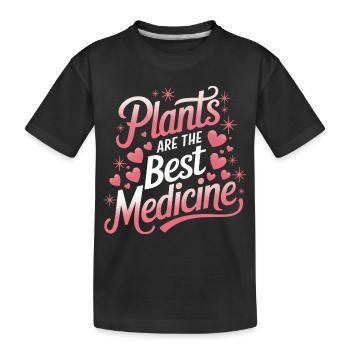 Vegetarian Vegan Veggie Vegetarian - Kids' Premium Organic T-Shirt - black - Front