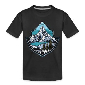 Montagnes de Berge en plein air - T-shirt bio Premium Enfant - noir - Devant