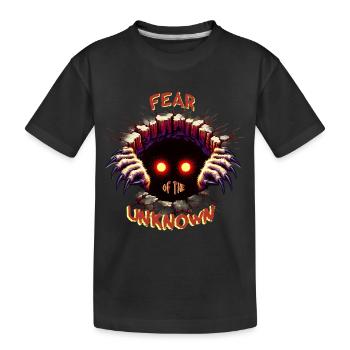 Angst vor dem Unbekannten - Kinder Premium Bio T-Shirt - Schwarz - Vorne