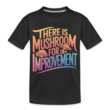 Pilz Pilze Funghi Champignon - Kinder Premium Bio T-Shirt - Schwarz - Vorne