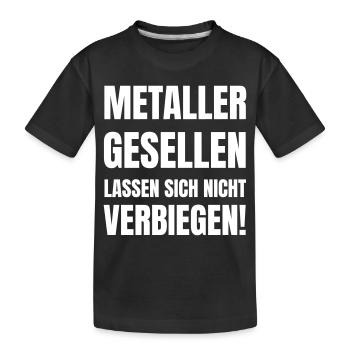 Metaller Gesellen lassen sich nicht verbiegen. - Kinder Premium Bio T-Shirt - Schwarz - Vorne