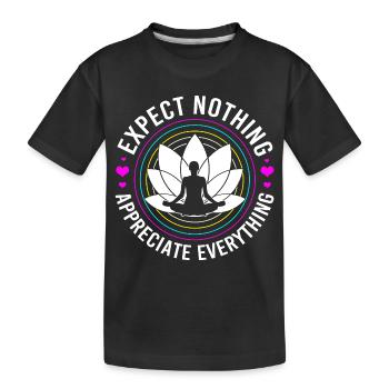 Buddhism Buddhist Buddha Zen Meditation Namaste - Kids' Premium Organic T-Shirt - black - Front
