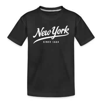 La Grosse Pomme de New York depuis 1664 - T-shirt bio Premium Enfant - noir - Devant