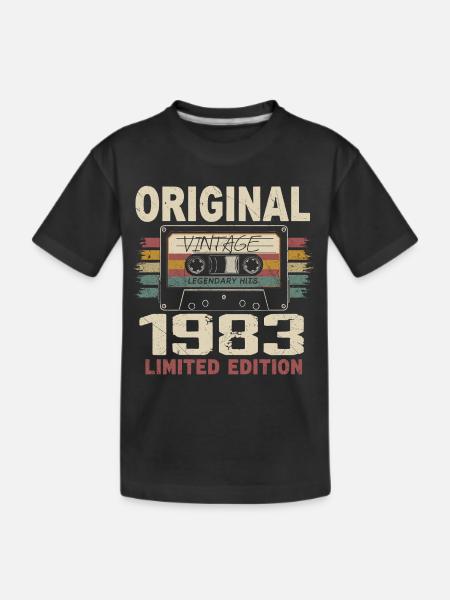 1983 cadeau anniversaire 1983 vintage 1983 rétro - T-shirt bio Premium Enfant - noir