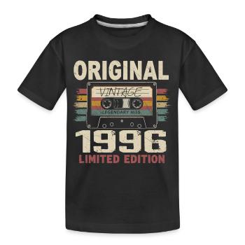1996 Geburtstagsgeschenk 1996 Jahrgang 1996 Retro - Kinder Premium Bio T-Shirt - Schwarz - Vorne