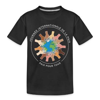 Journée Internationale de la Paix - T-shirt bio Premium Enfant - noir - Devant