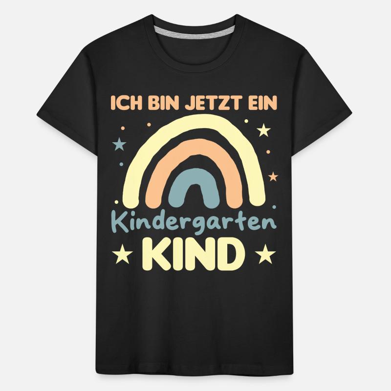 Kindergartenkind Regenbogen Ich bin jetzt im Kinder Premium Bio T-Shirt