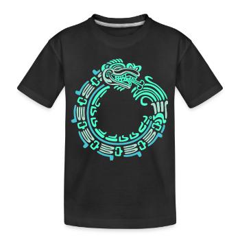 Inka Maya kalender aztec - Kinder Premium Bio T-Shirt - Schwarz - Vorne