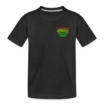 TMNT Mutant Mayhem Logo In Slimy Writing - Kids' Premium Organic T-Shirt - black - Front