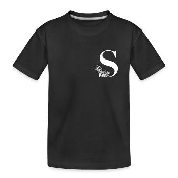 Lettre S - T-shirt bio Premium Enfant - noir - Devant