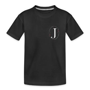 Letter J - Kids' Premium Organic T-Shirt - black - Front