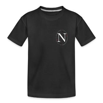 Buchstabe N - Kinder Premium Bio T-Shirt - Schwarz - Vorne