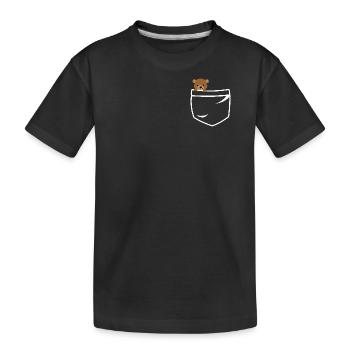 Teddy bear pockets - Kinder Premium Bio T-Shirt - Schwarz - Vorne