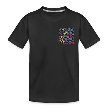 Leafy Charms - Kids' Premium Organic T-Shirt - black - Front