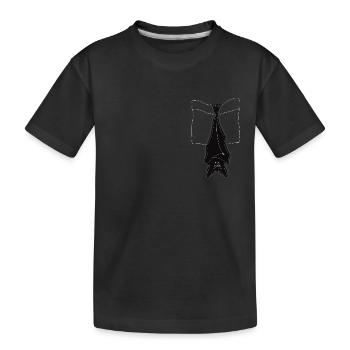 BAT POCKET PET - Kids' Premium Organic T-Shirt - black - Front