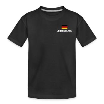 Deutschland deutsche Flagge Fahne deutsch Geschenk - Kinder Premium Bio T-Shirt - Schwarz - Vorne