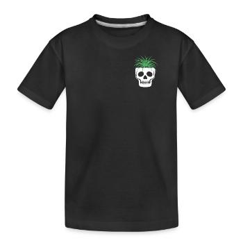 Crâne Crâne Botanique Terrarium Champignons Macabres - T-shirt bio Premium Enfant - noir - Devant
