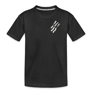 Streifen abstrakt - Kinder Premium Bio T-Shirt - Schwarz - Vorne