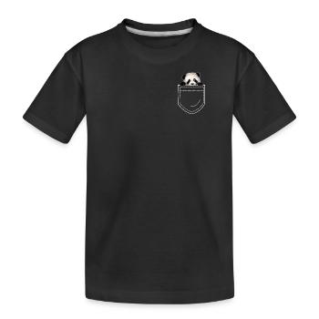 Panda Pandabär - Kinder Premium Bio T-Shirt - Schwarz - Vorne