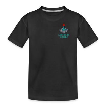 Gaming Pixel-Art Retro-Arcade - Kinder Premium Bio T-Shirt - Schwarz - Vorne